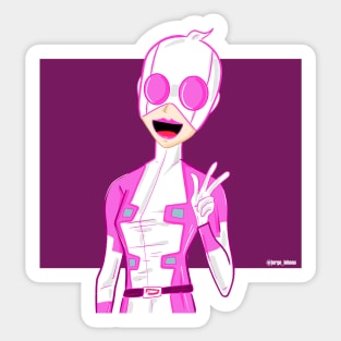 gwen poole, takes marvel universe Sticker